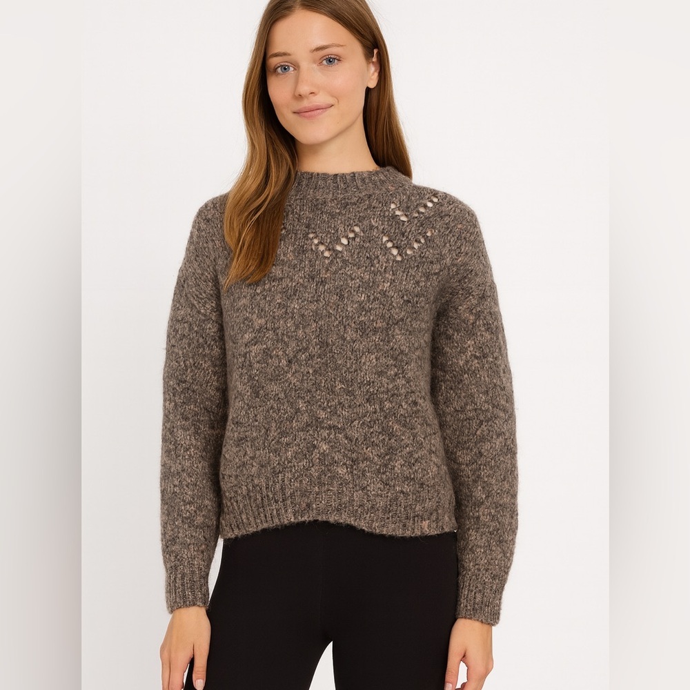 Madewell Chunky Gray Knit Sweater